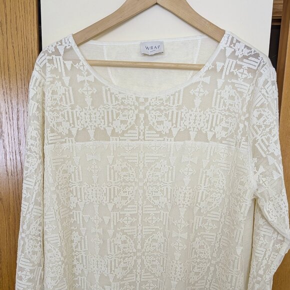 WRAP London Geometric Lace Top - Size US 18/ UK 22 - Picture 1 of 3